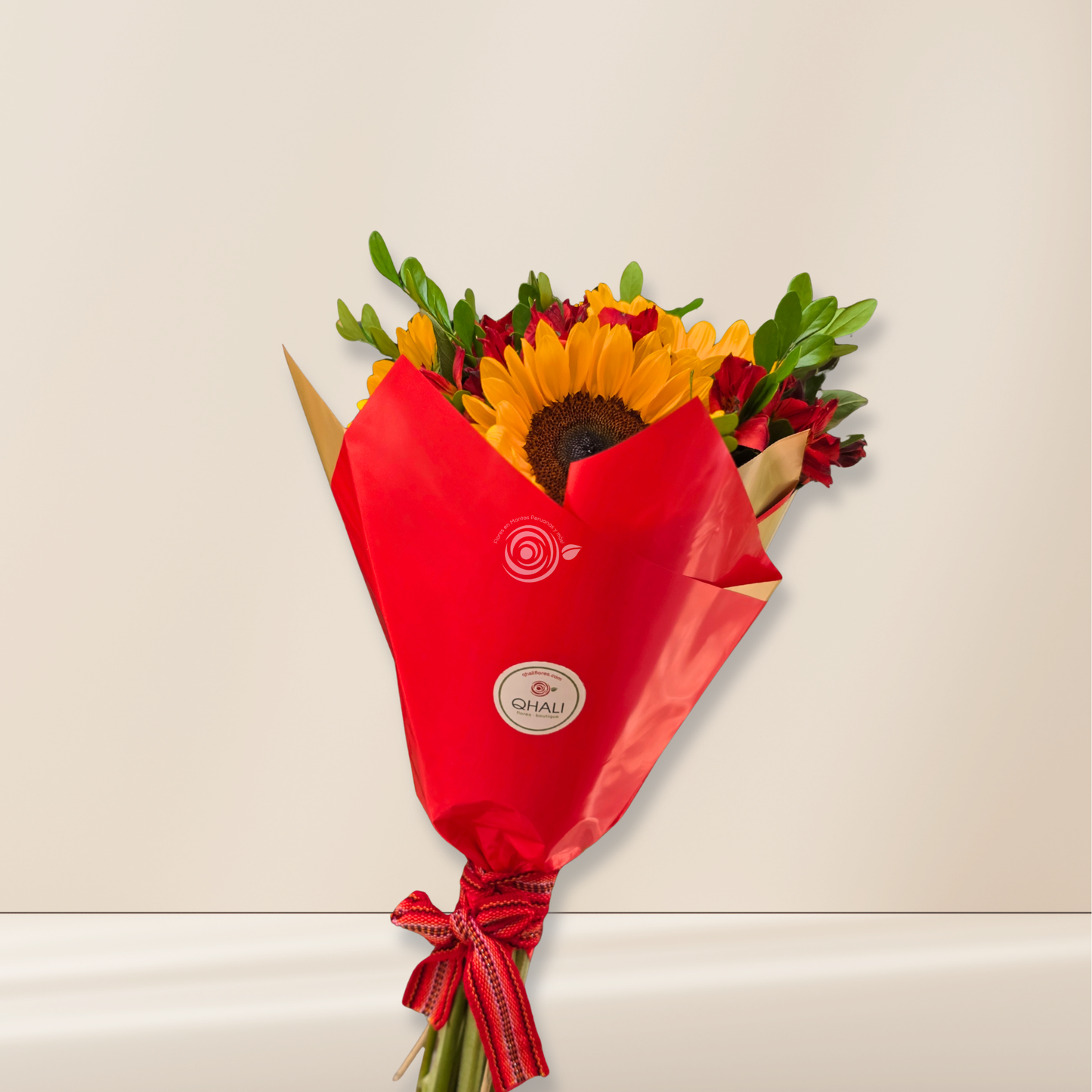 Ramo ROJO de Girasoles